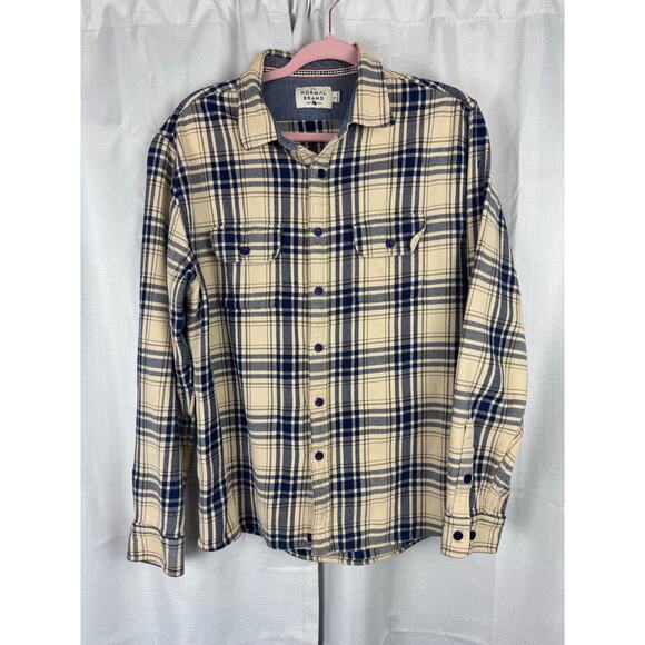 The Normal Brand Other - The Normal Brand Plaid Flannel Shirt Large Cotton Shacket Coastal Grandpa